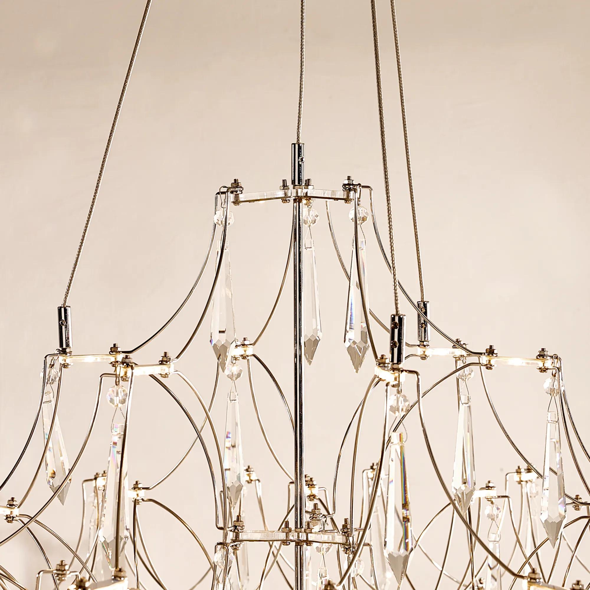 Moderne Grande LED Crystal Chandelier