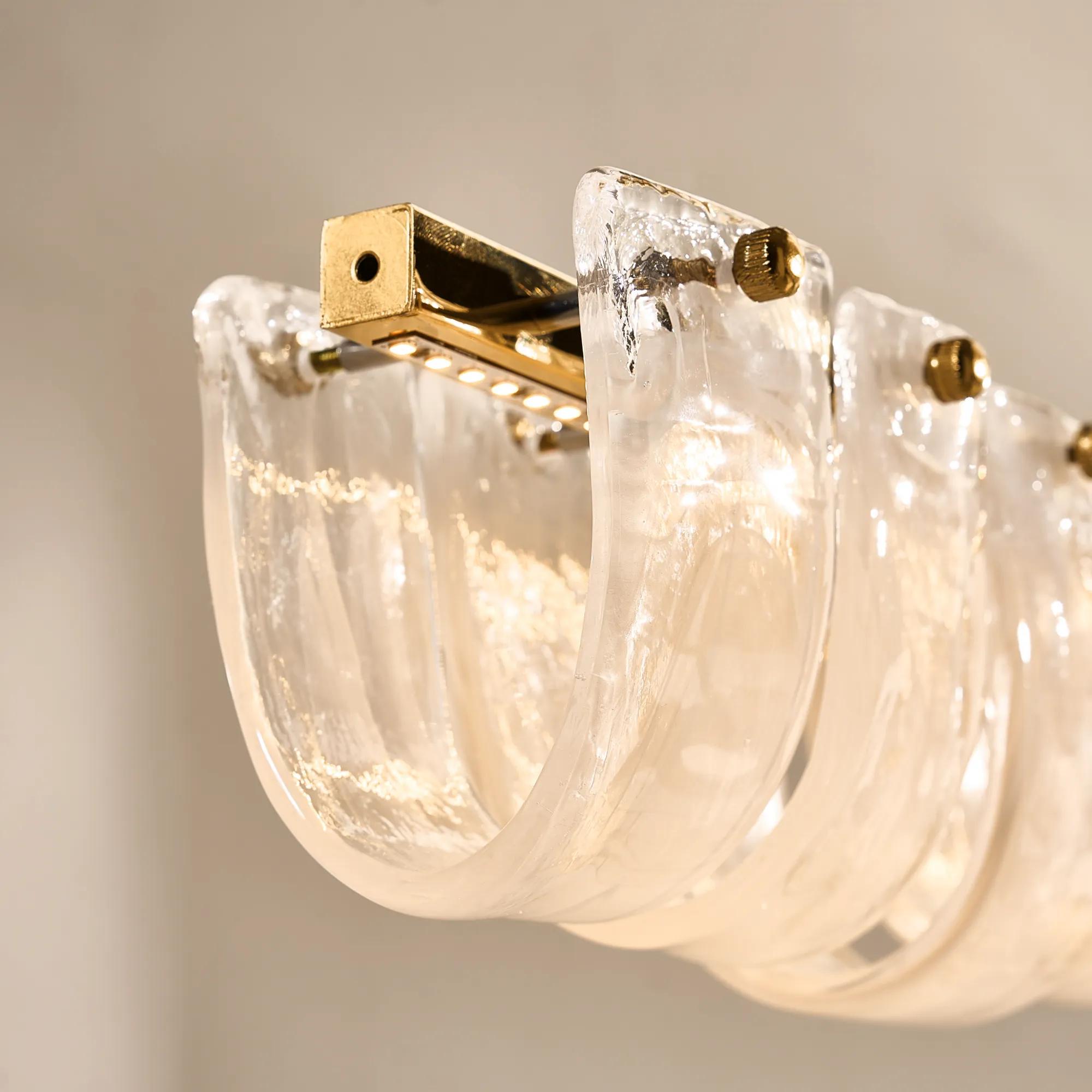 Joliet LED Linear Glass Chandelier 47"