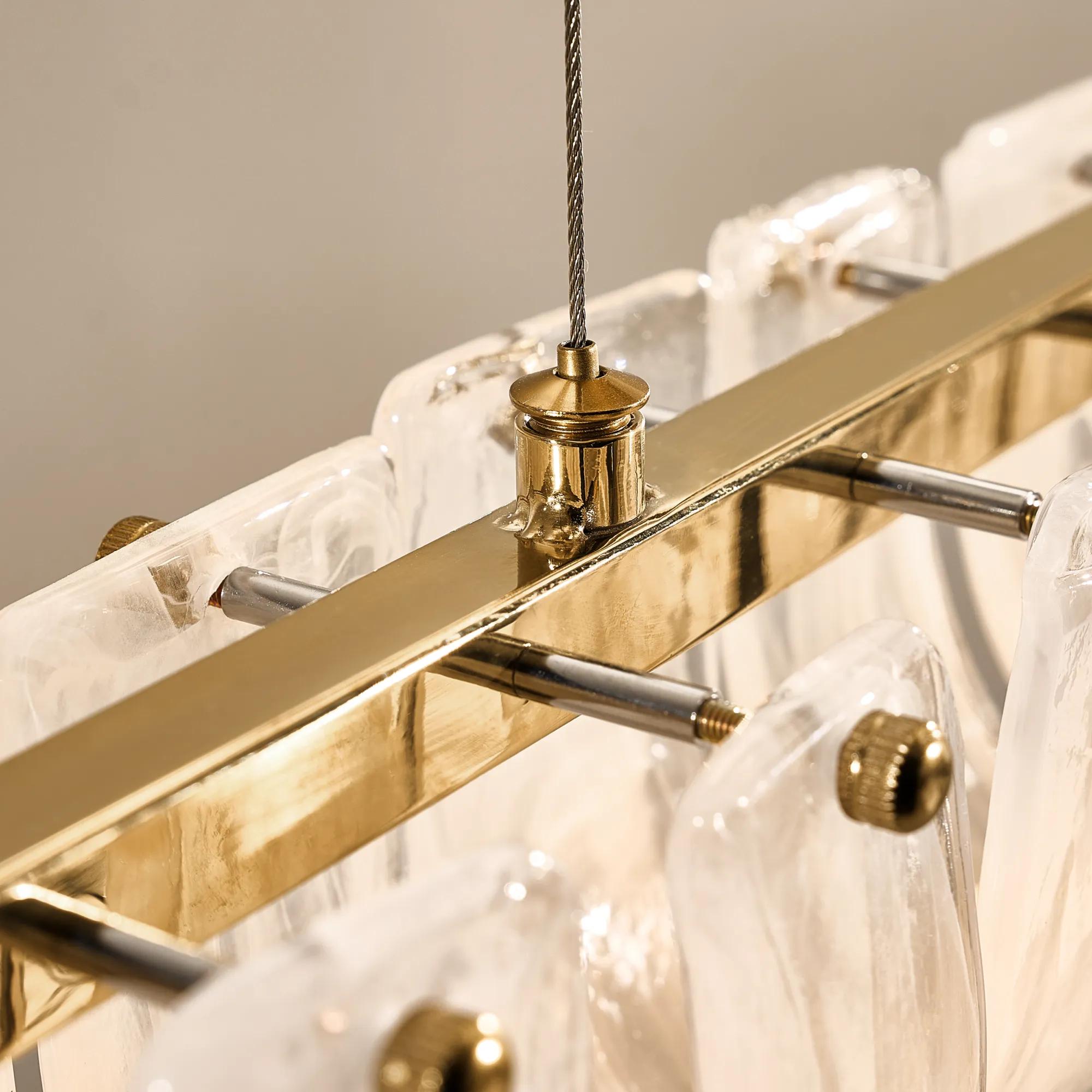 Joliet LED Linear Glass Chandelier 47"