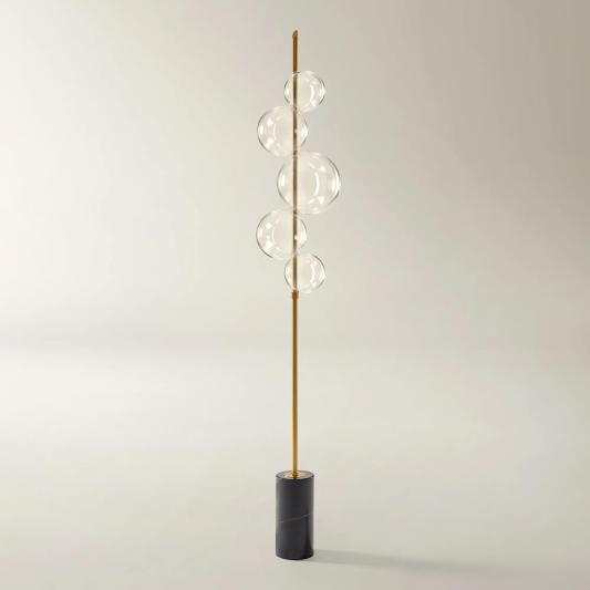 Bolla LED Glass Bubble Floor Lamp 63"