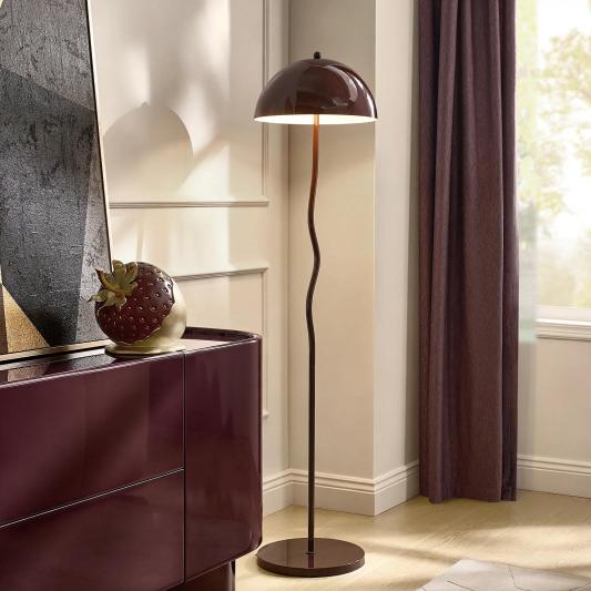 Halsey Wavey Metal Floor Lamp 59" - Fig