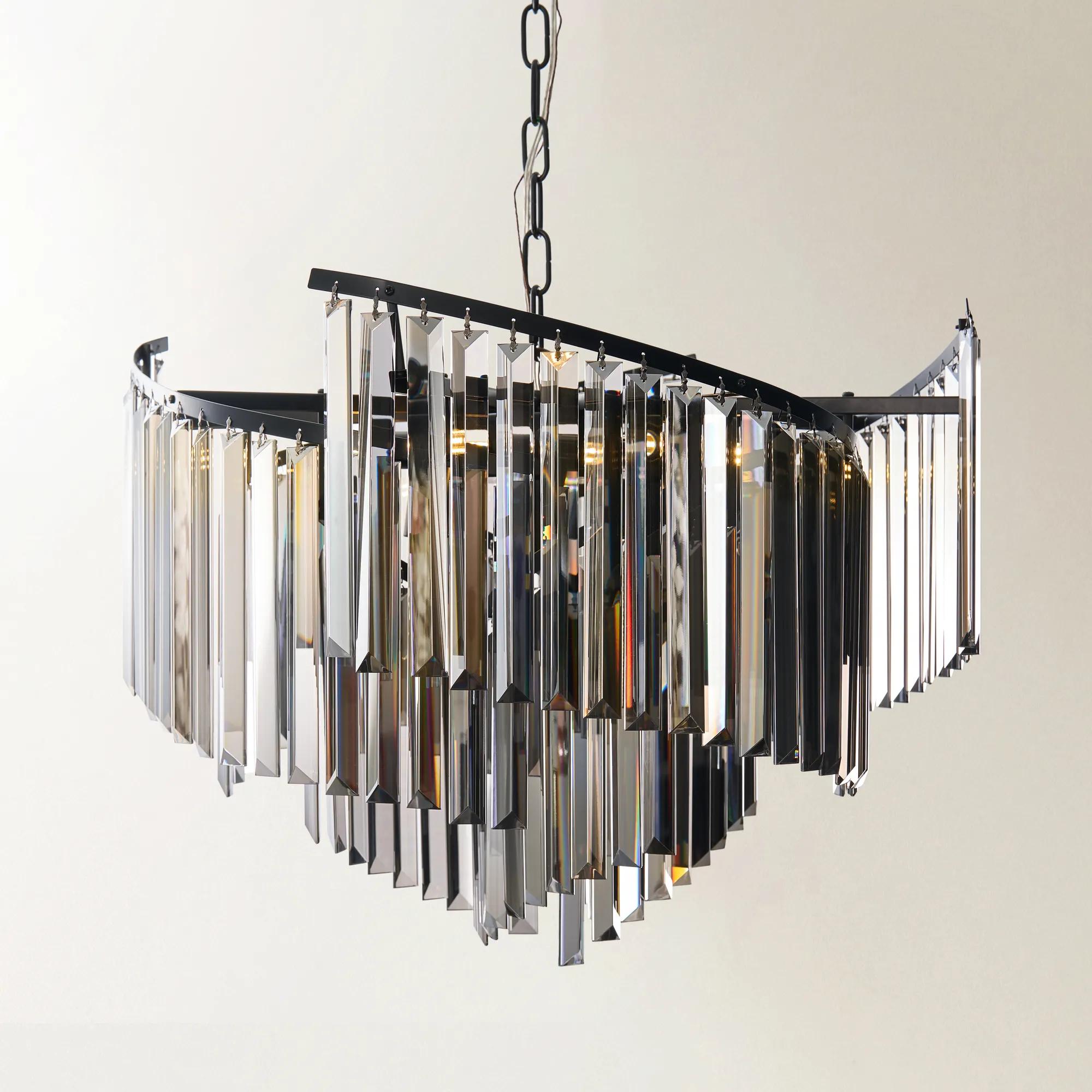 Luxe Spiral Chandelier - Graphite