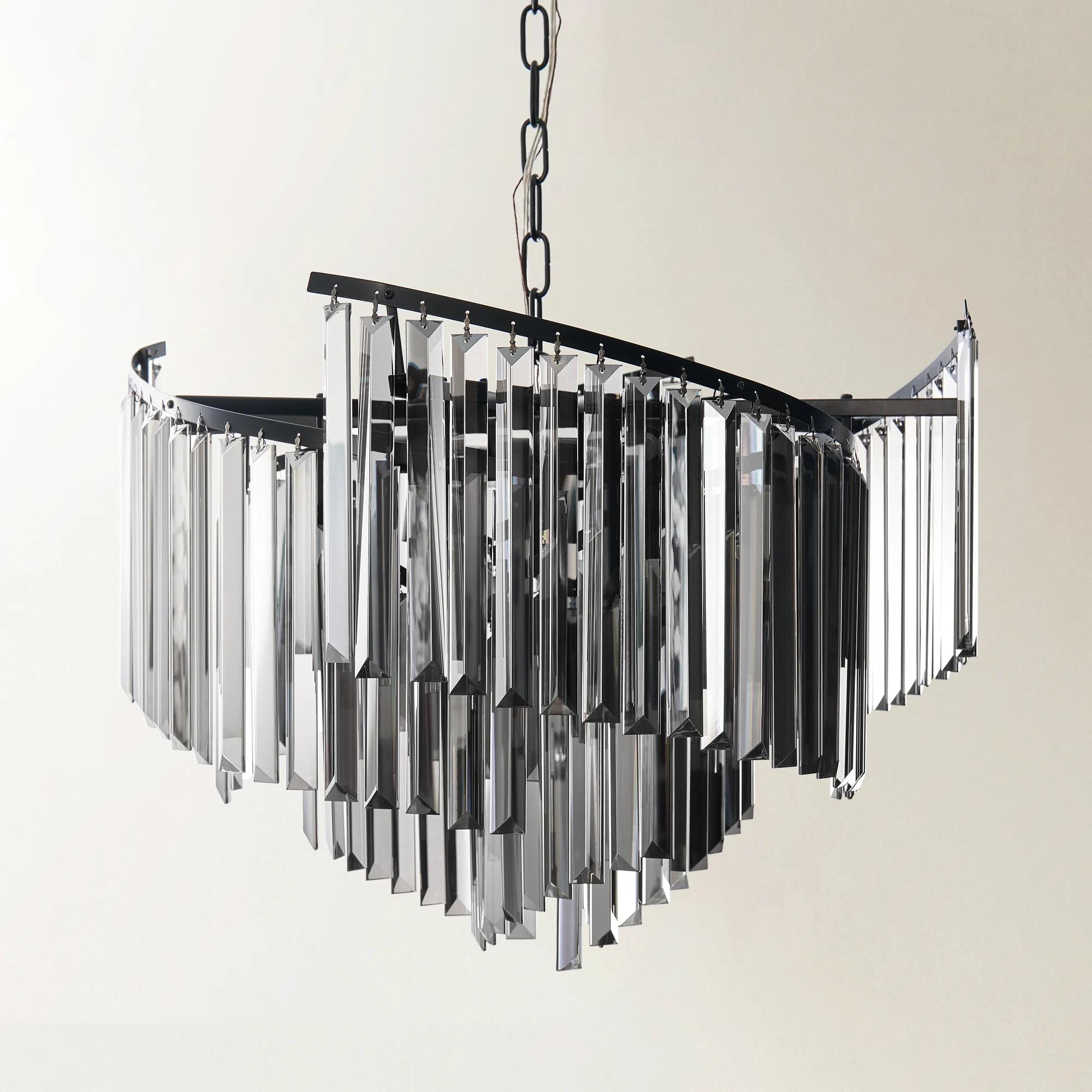 Luxe Spiral Chandelier - Graphite
