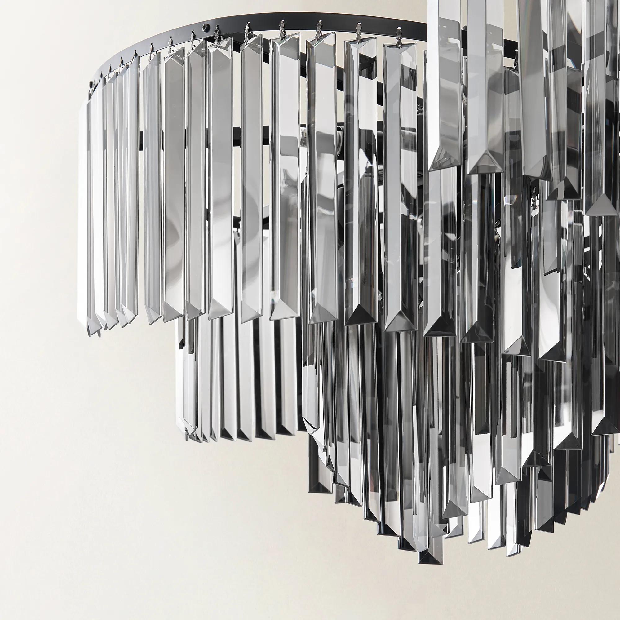 Luxe Spiral Chandelier - Graphite