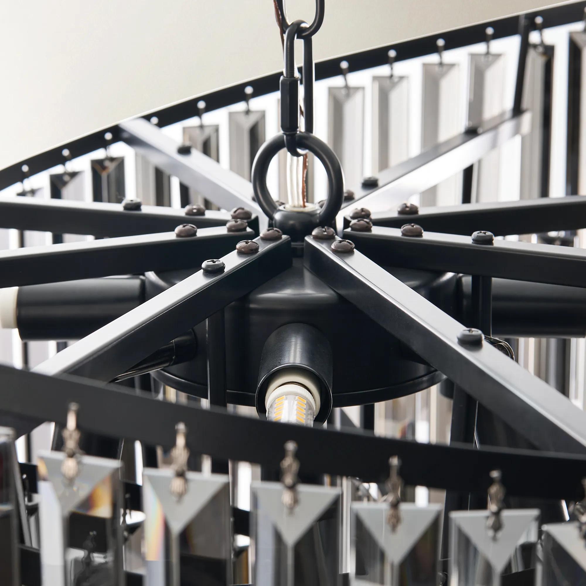 Luxe Spiral Chandelier - Graphite