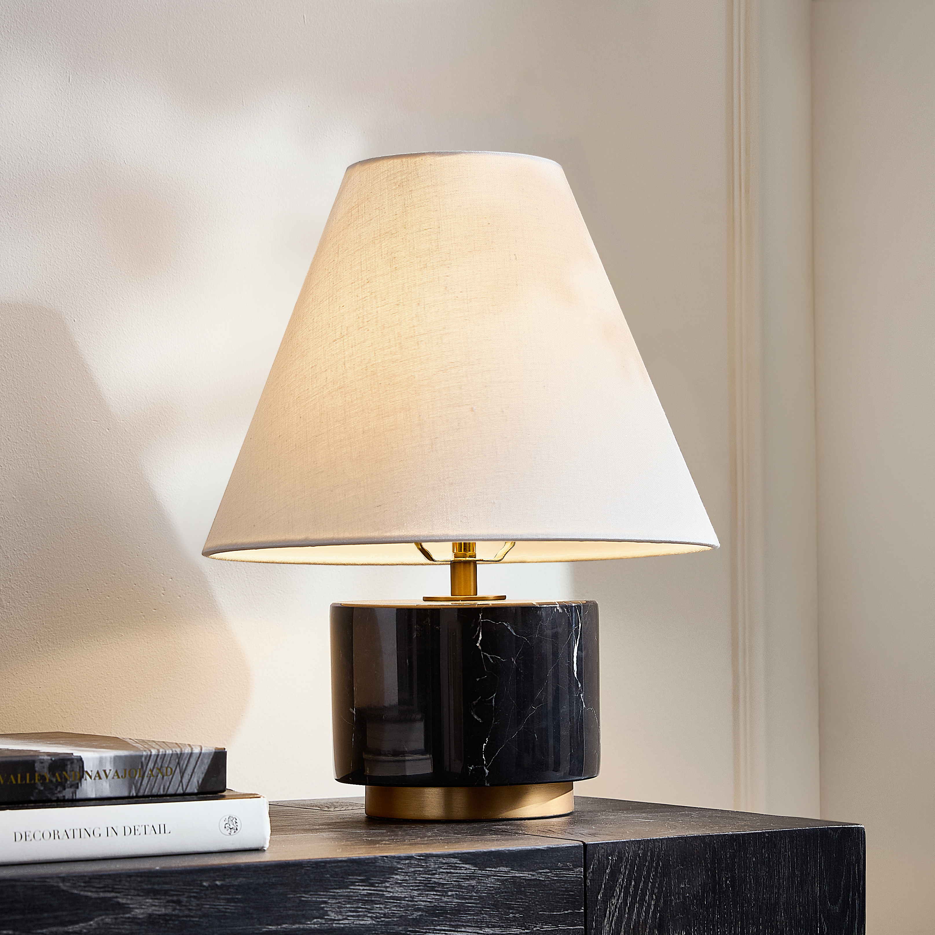 Arden Marble Table Lamp - Black