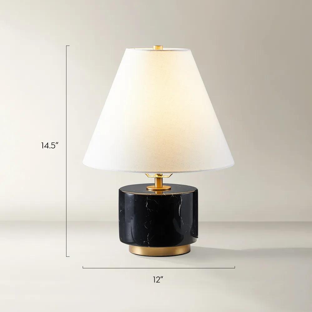 Arden Marble Table Lamp - Black