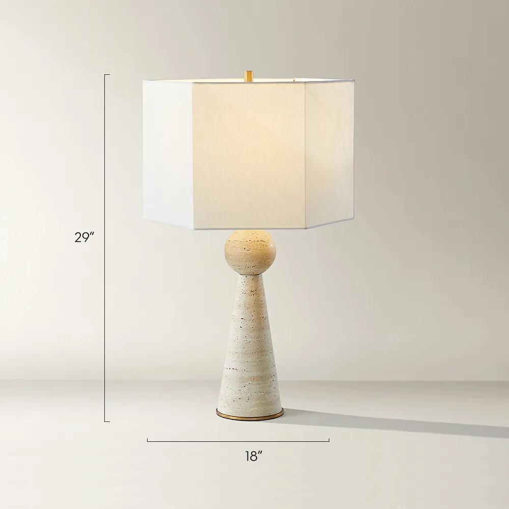 Alviso Travertine Table Lamp