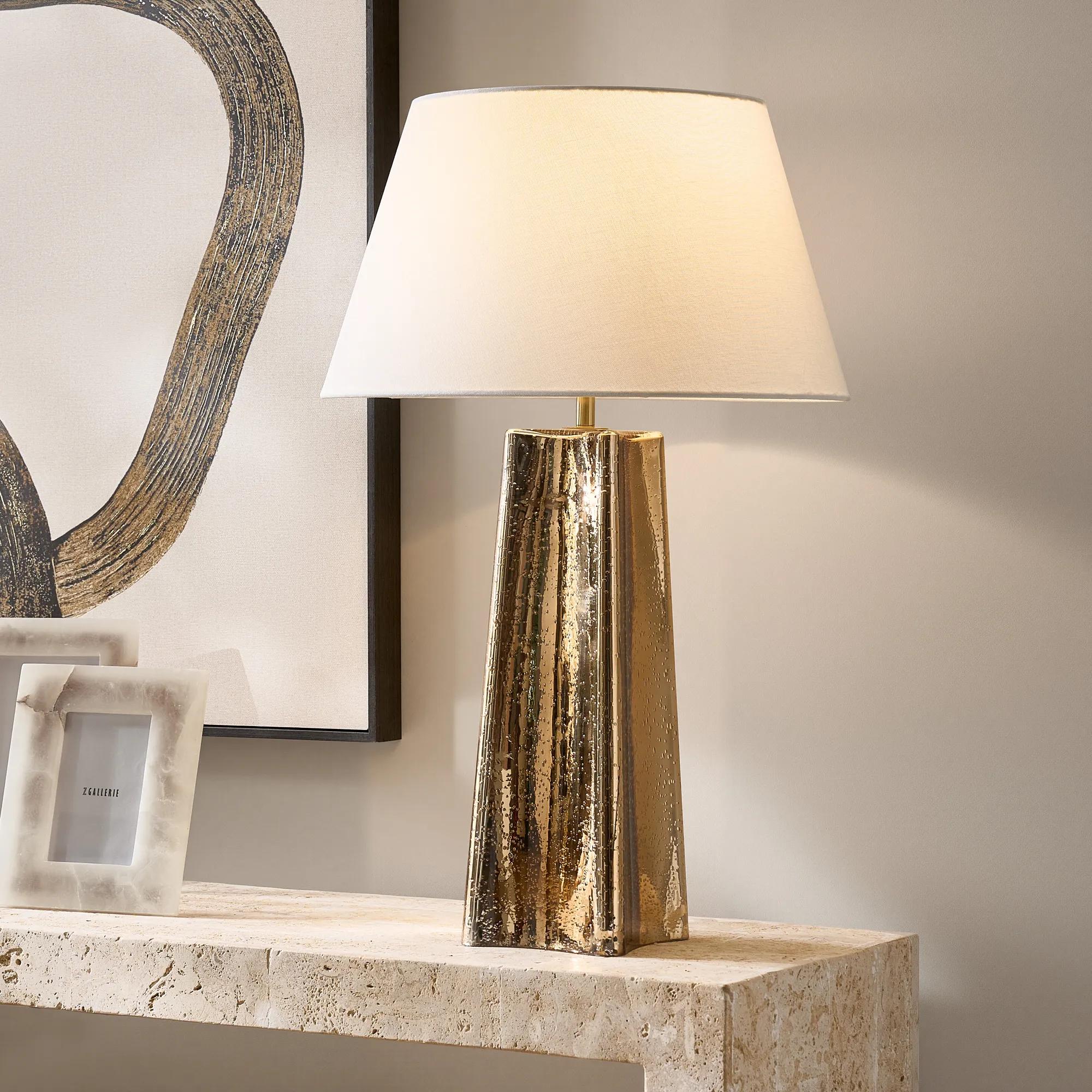 Uma Texture Glass Table Lamp - Gold