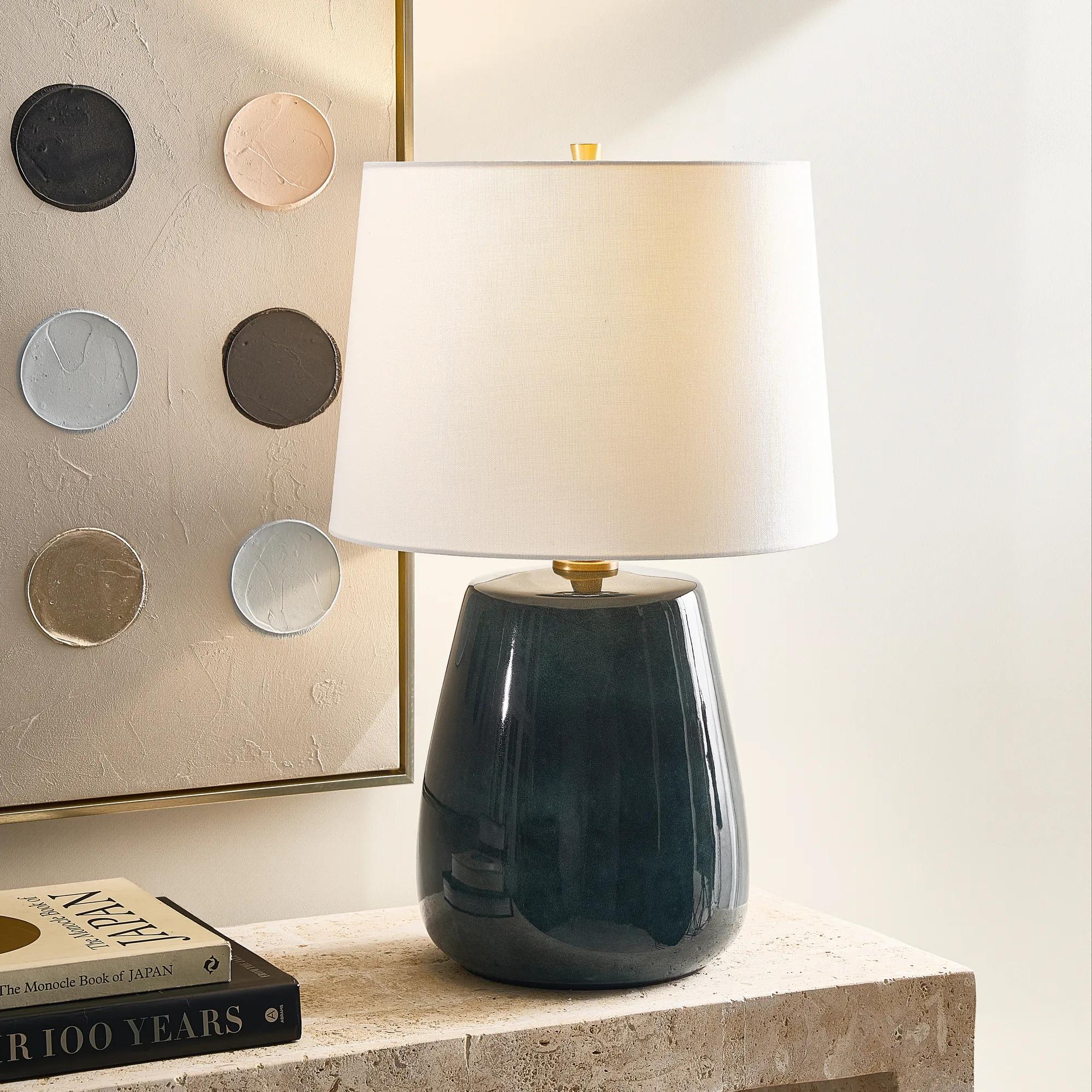 Mavi Reactive Glaze Ceramic Table Lamp