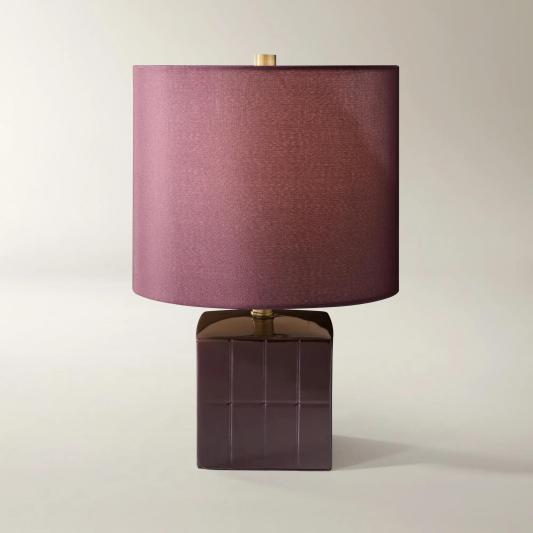 Le Cube Ceramic Table Lamp 18"- Fig