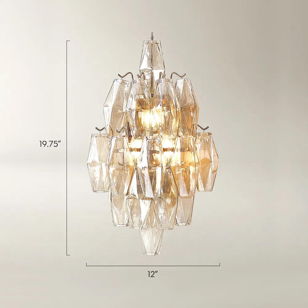 Cosima Glass Sconce 19.75" - Champagne