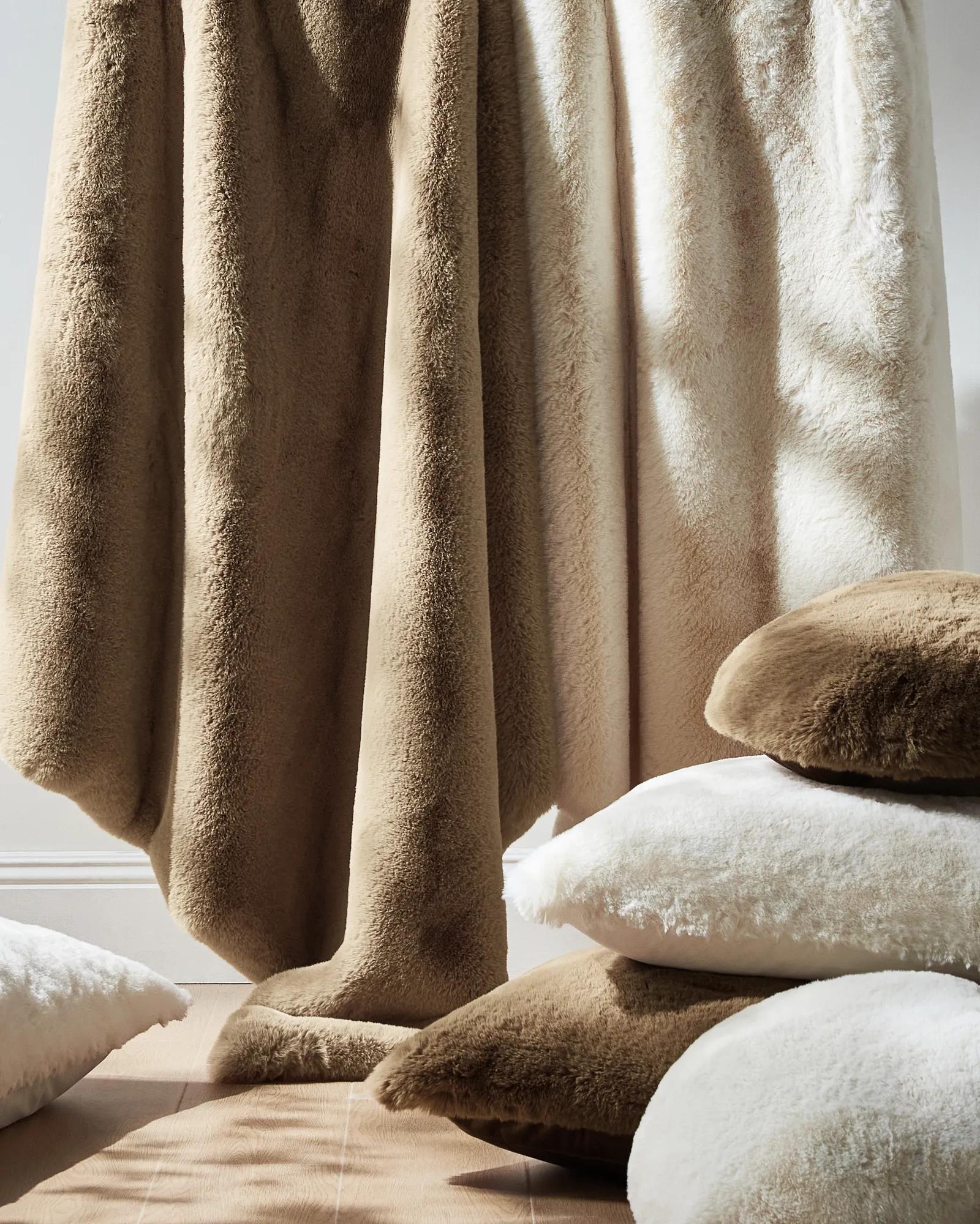 Shay Faux Fur Throw 50" X 60" - Rich Mocha