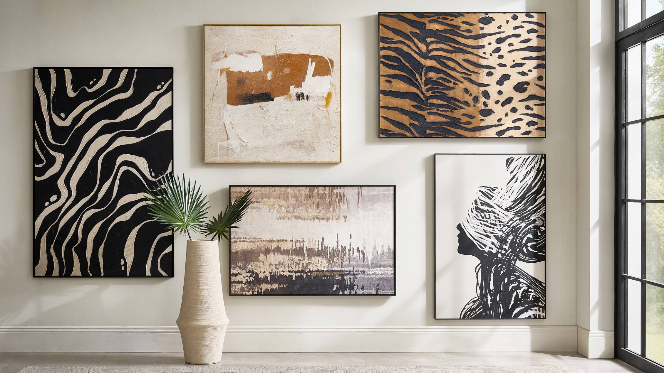 <p style='color:black'>Designer selected pieces that turn walls into compositions.</p>