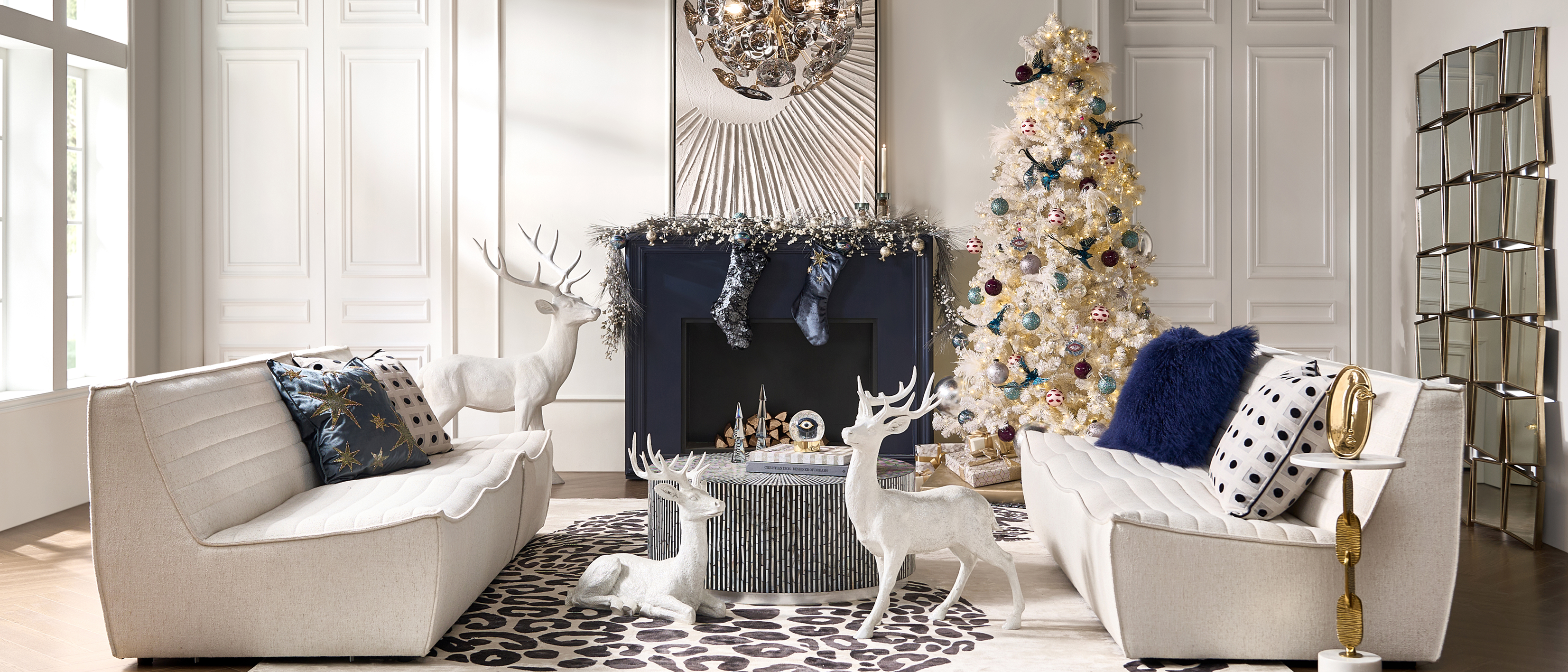 Gleaming ornaments, metallic trees, and dazzling décor to capture the magic.