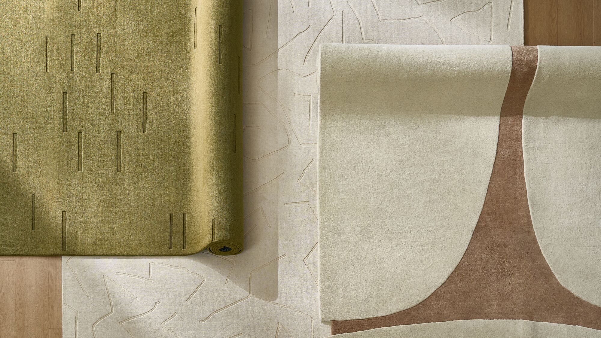 <p style='color:black'>Statement rugs that anchor scale, color, and proportion.</p>