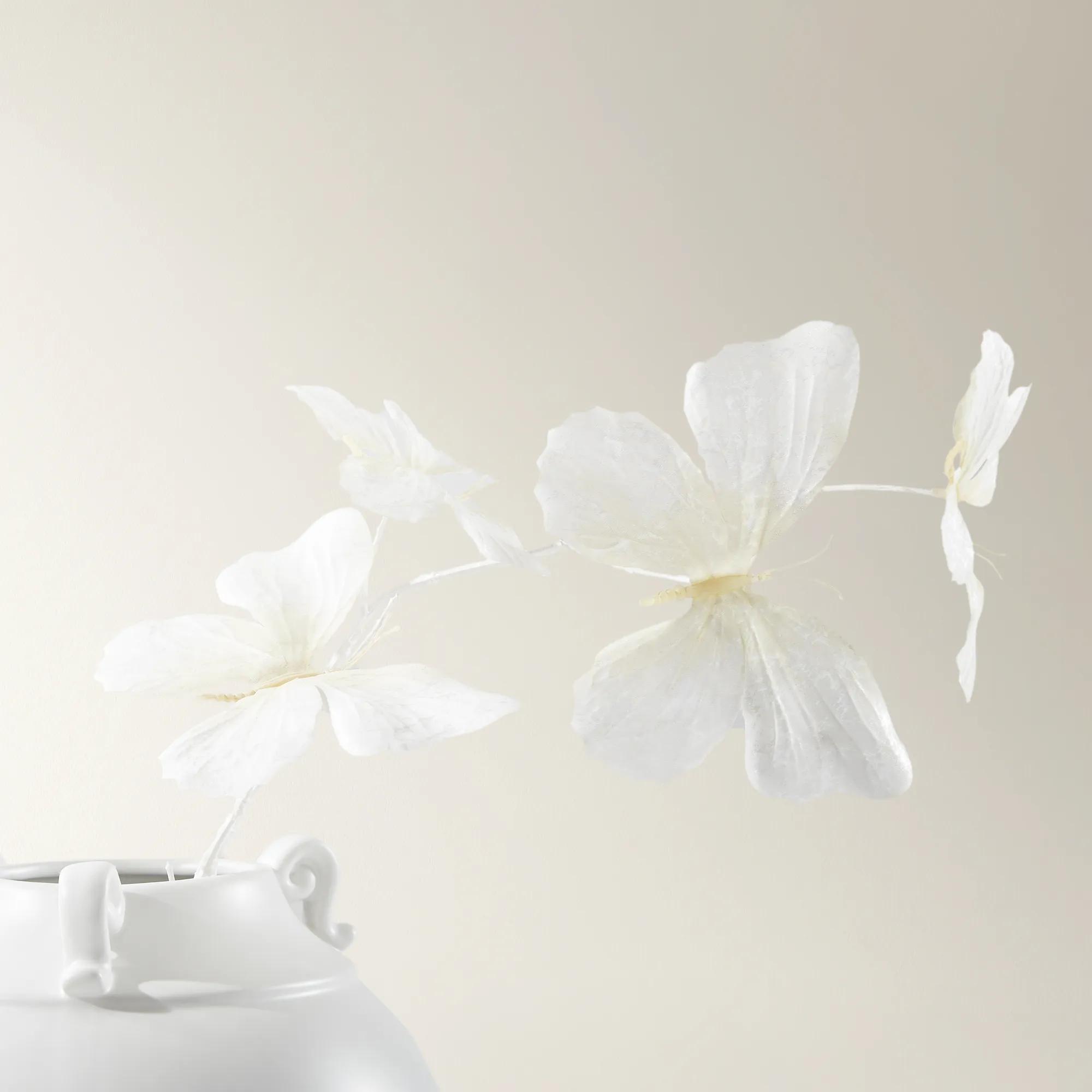 Butterfly Spray Ivory 29" - Set of 3