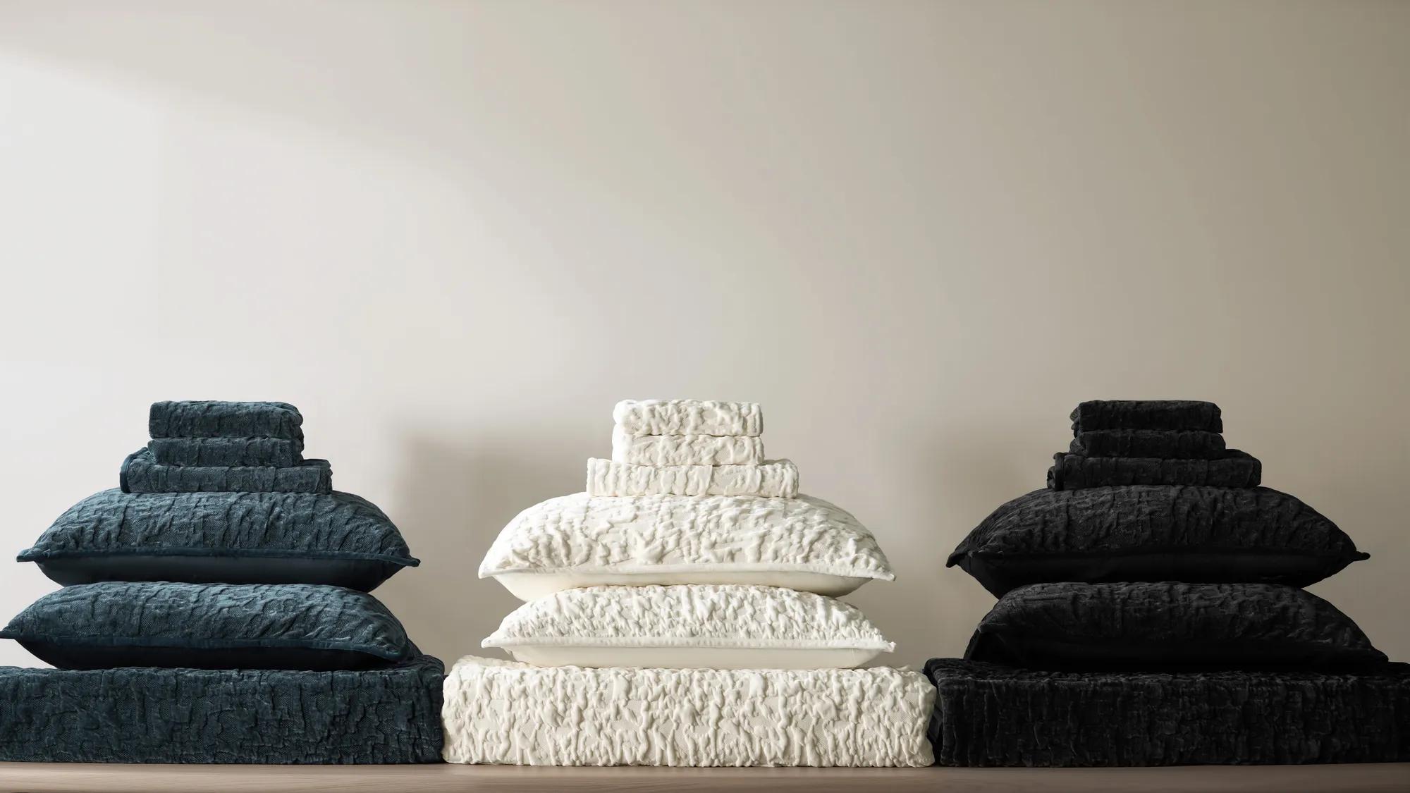 Madera Velvet Coverlet Set - Ivory