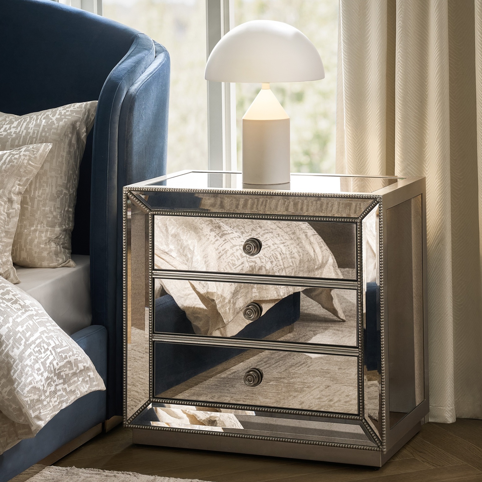 Omni Mirrored 3 Drawer Chest