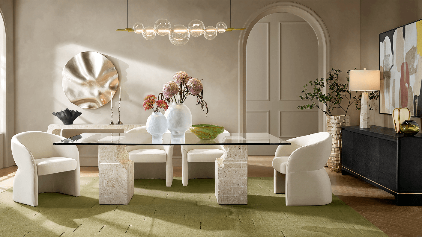 Cairo Dining Table with Cairo Dining chairs