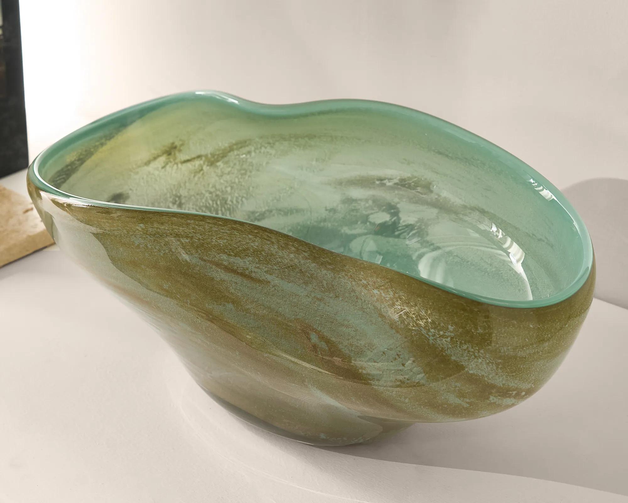 Green Mist Glass Bowl