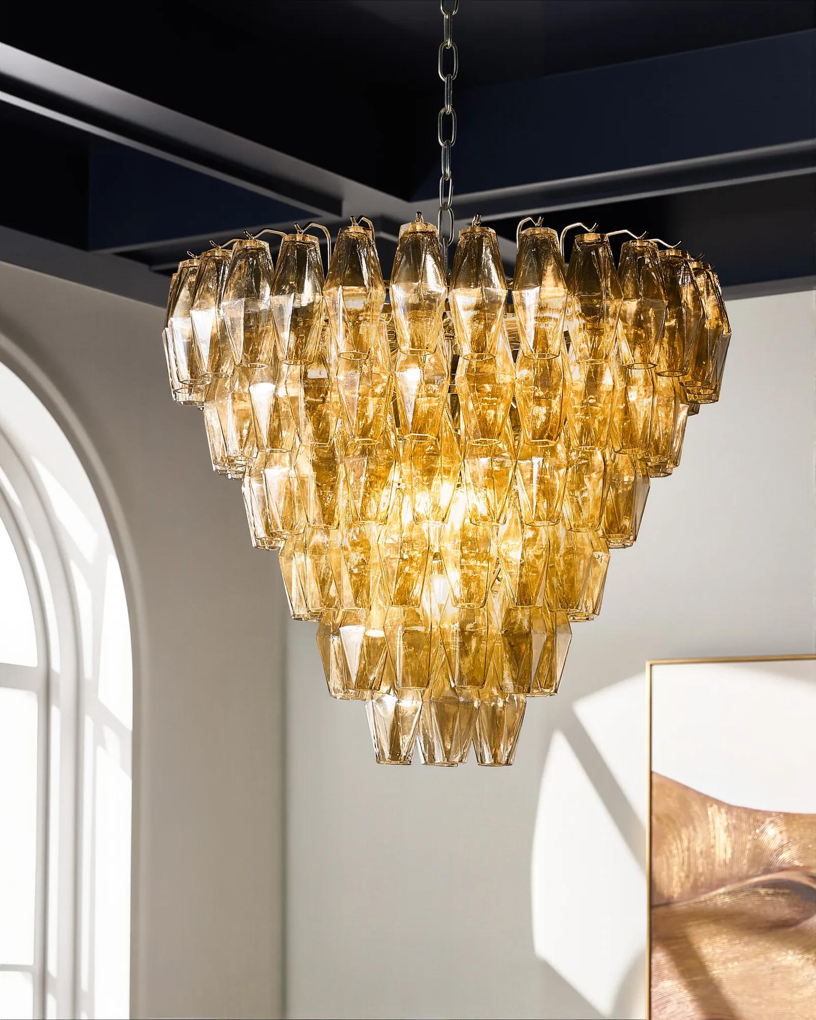 Cosima Glass Chandelier - Champagne