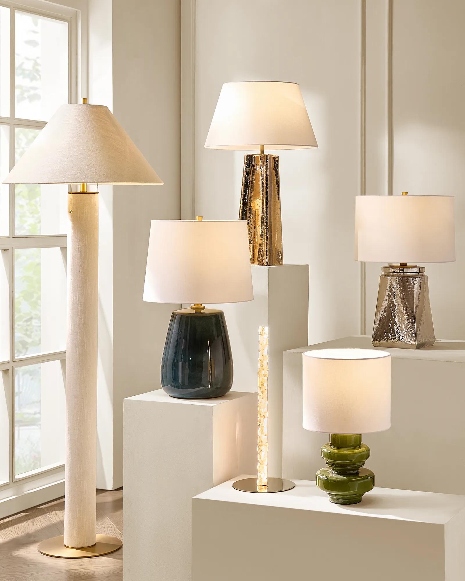 Rumi Reflective Glass Table Lamp