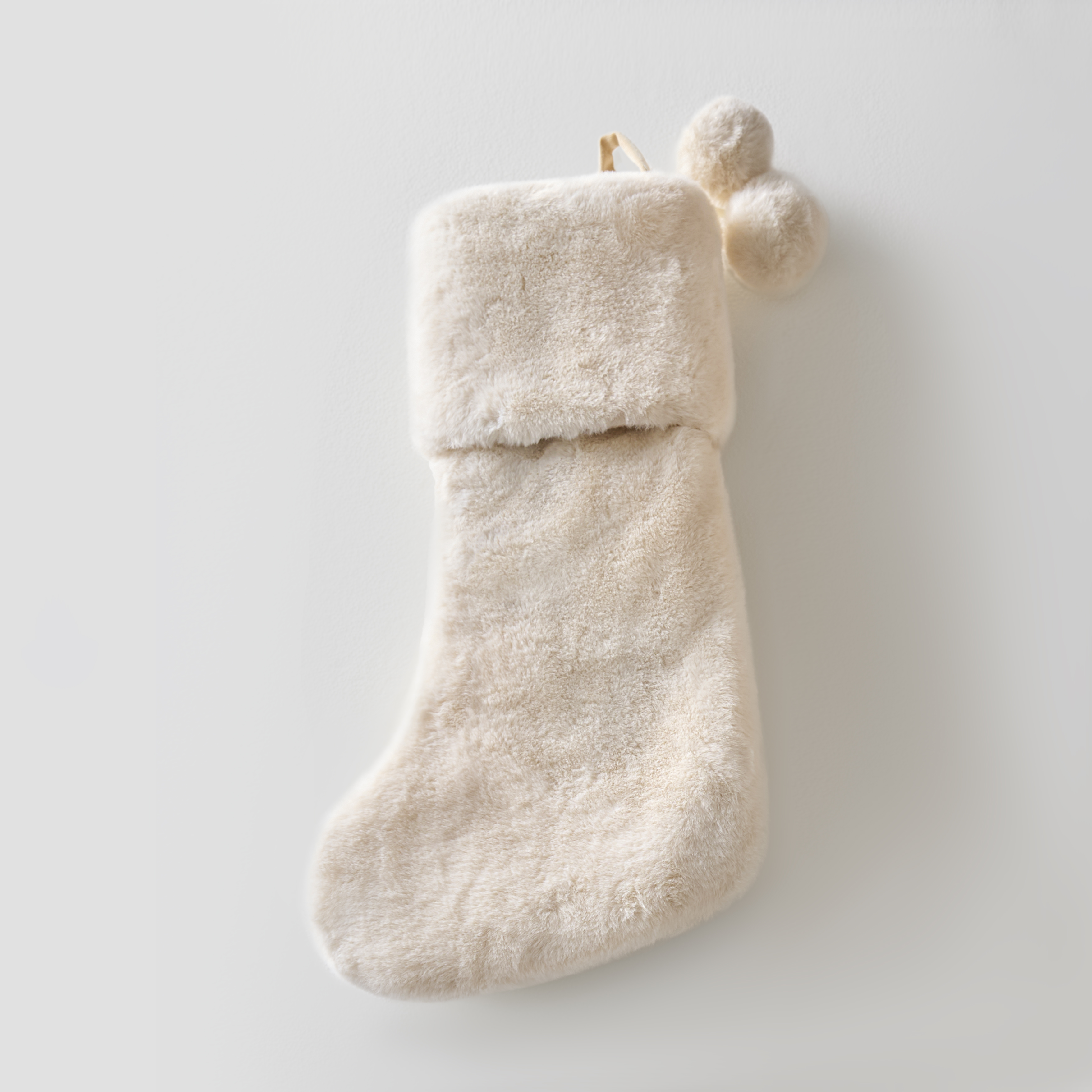 Fur Stocking - Ivory