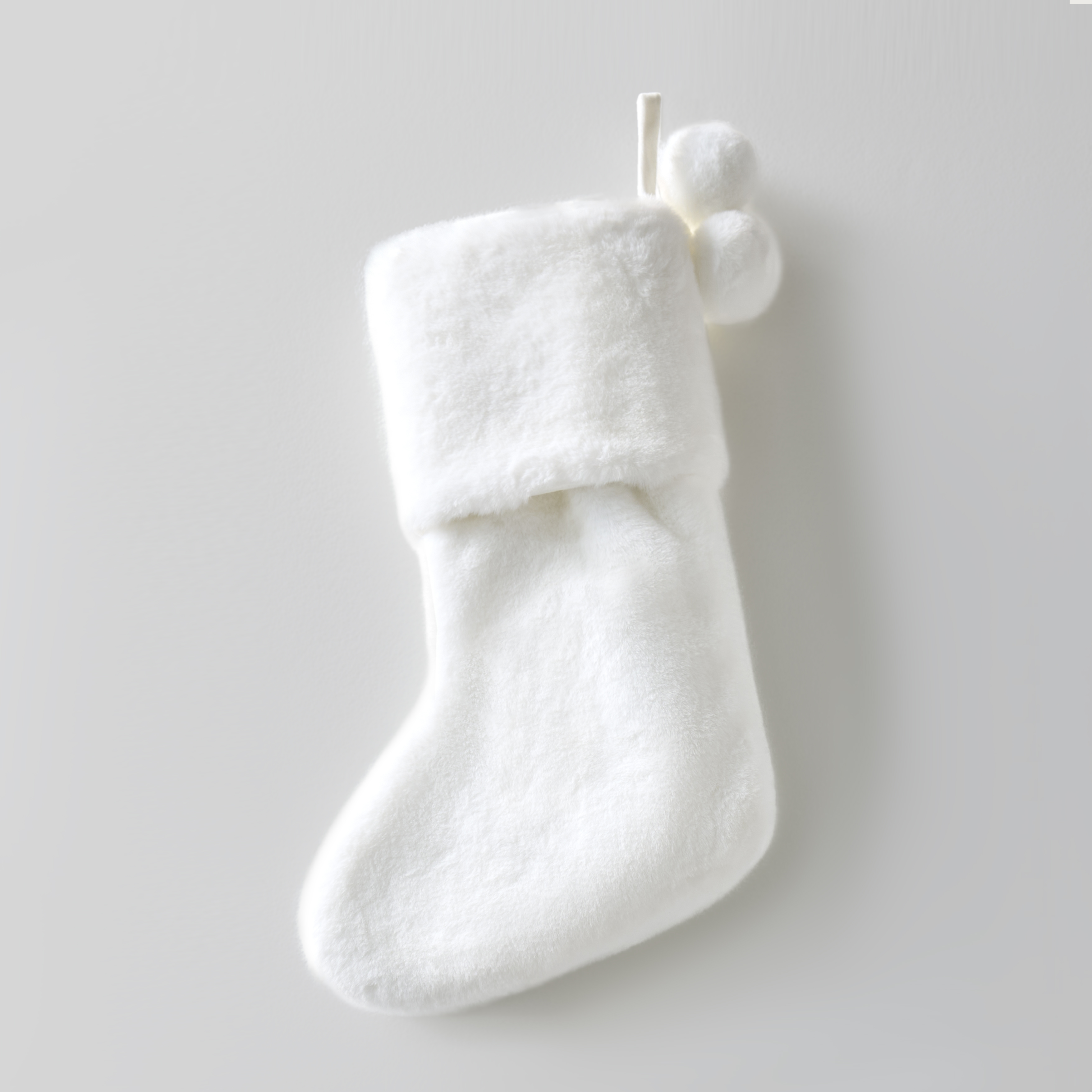 Fur Stocking - White