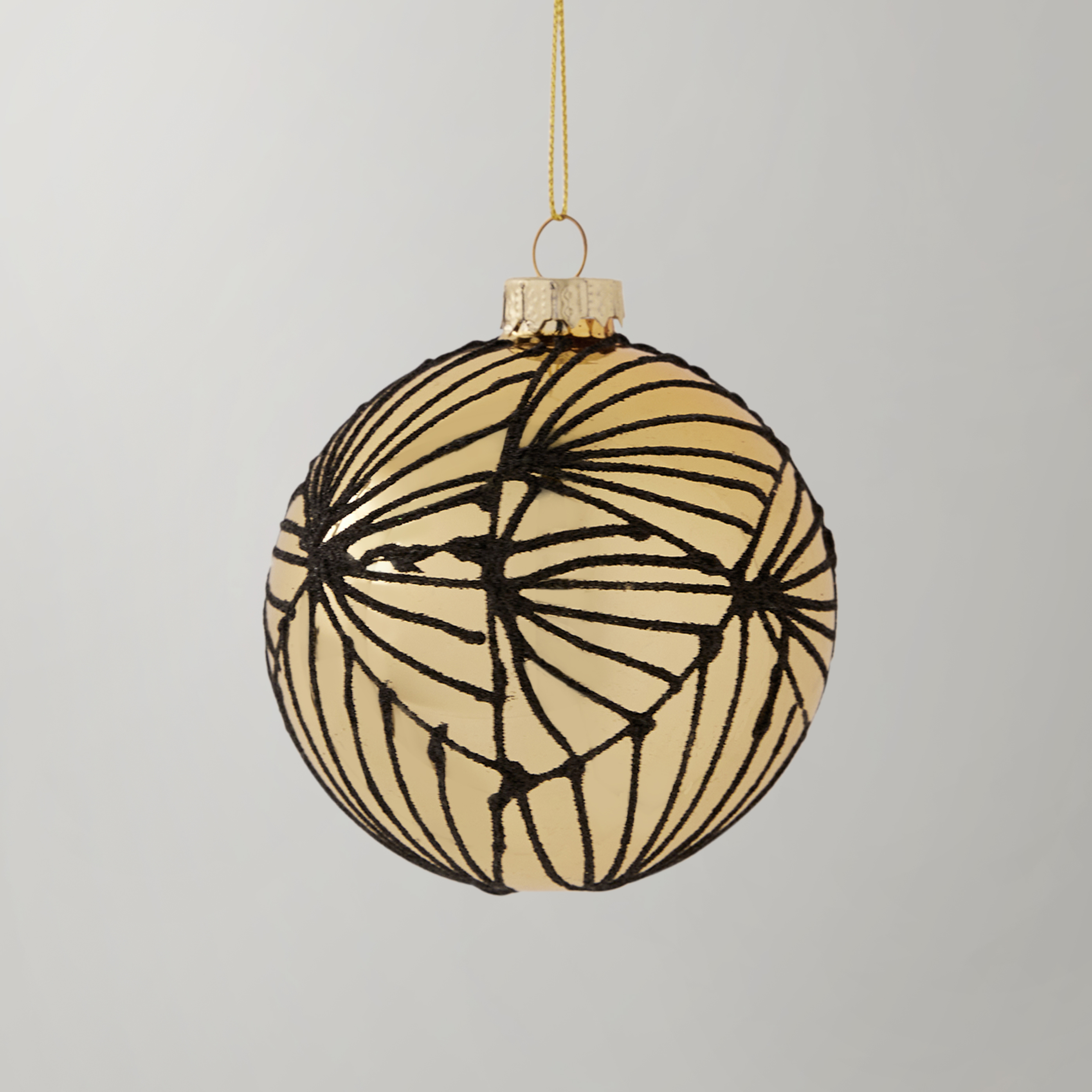 Geometric Glitter Ornamnet - Set of 4