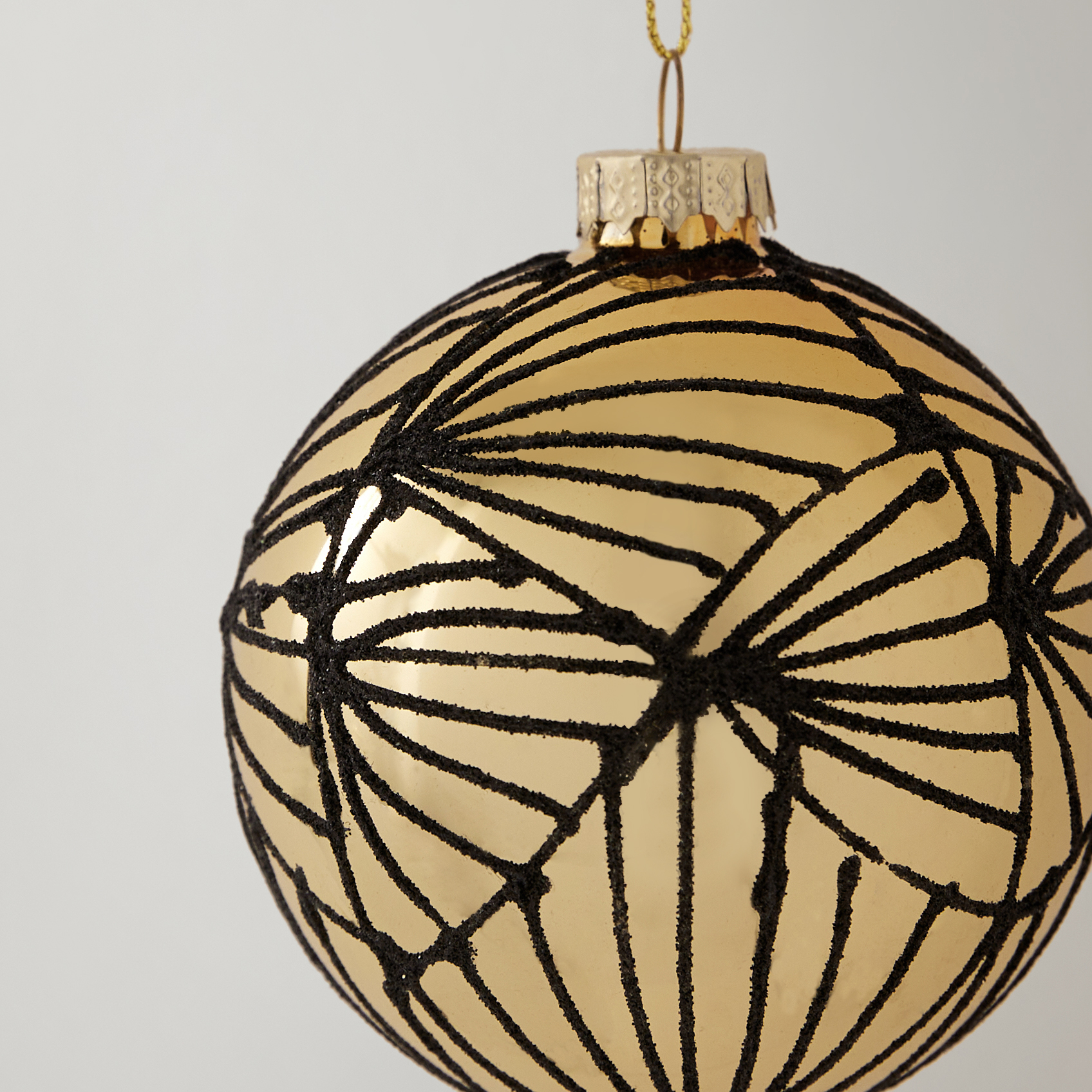 Geometric Glitter Ornamnet - Set of 4