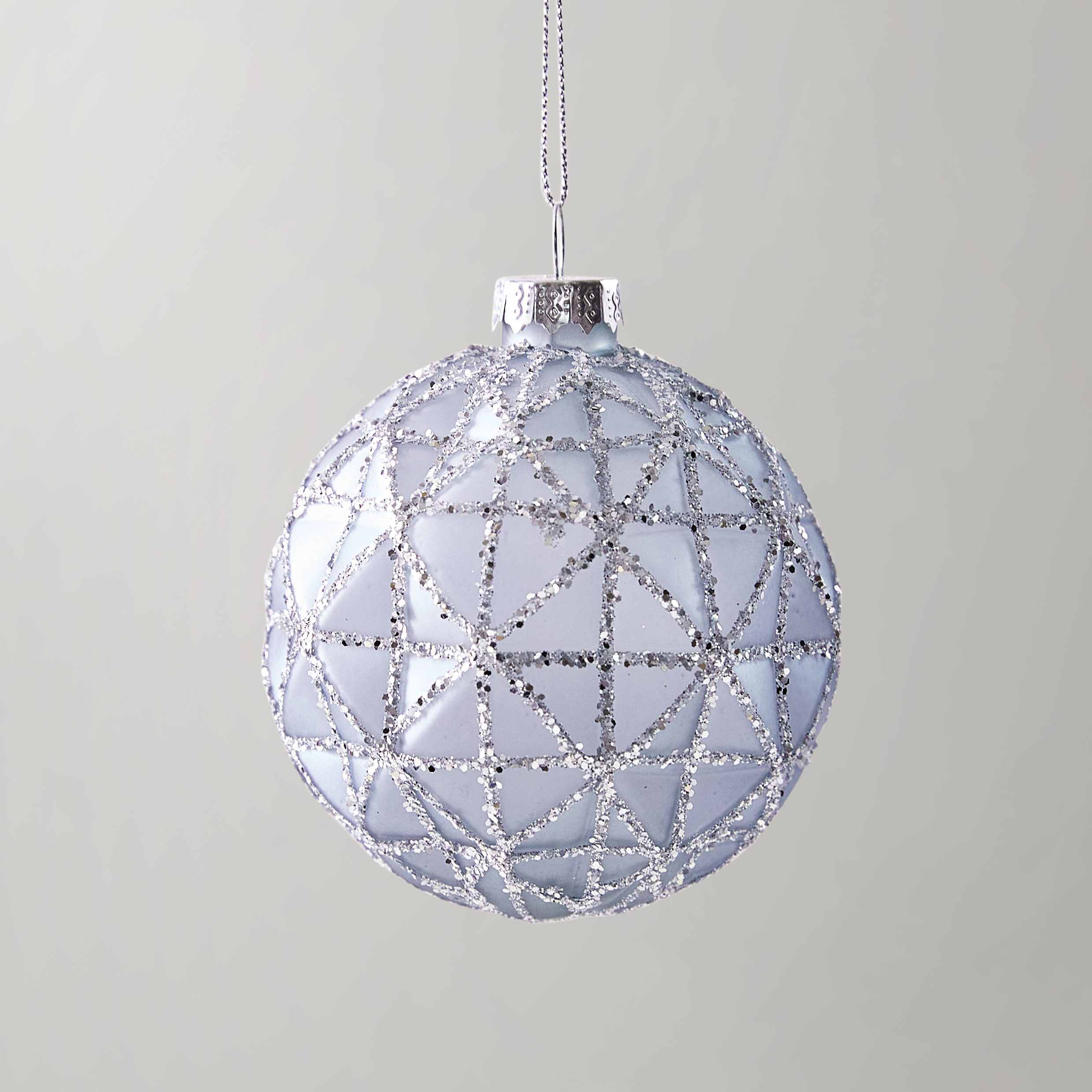 Geometric Glitter Ornament - Set of 4
