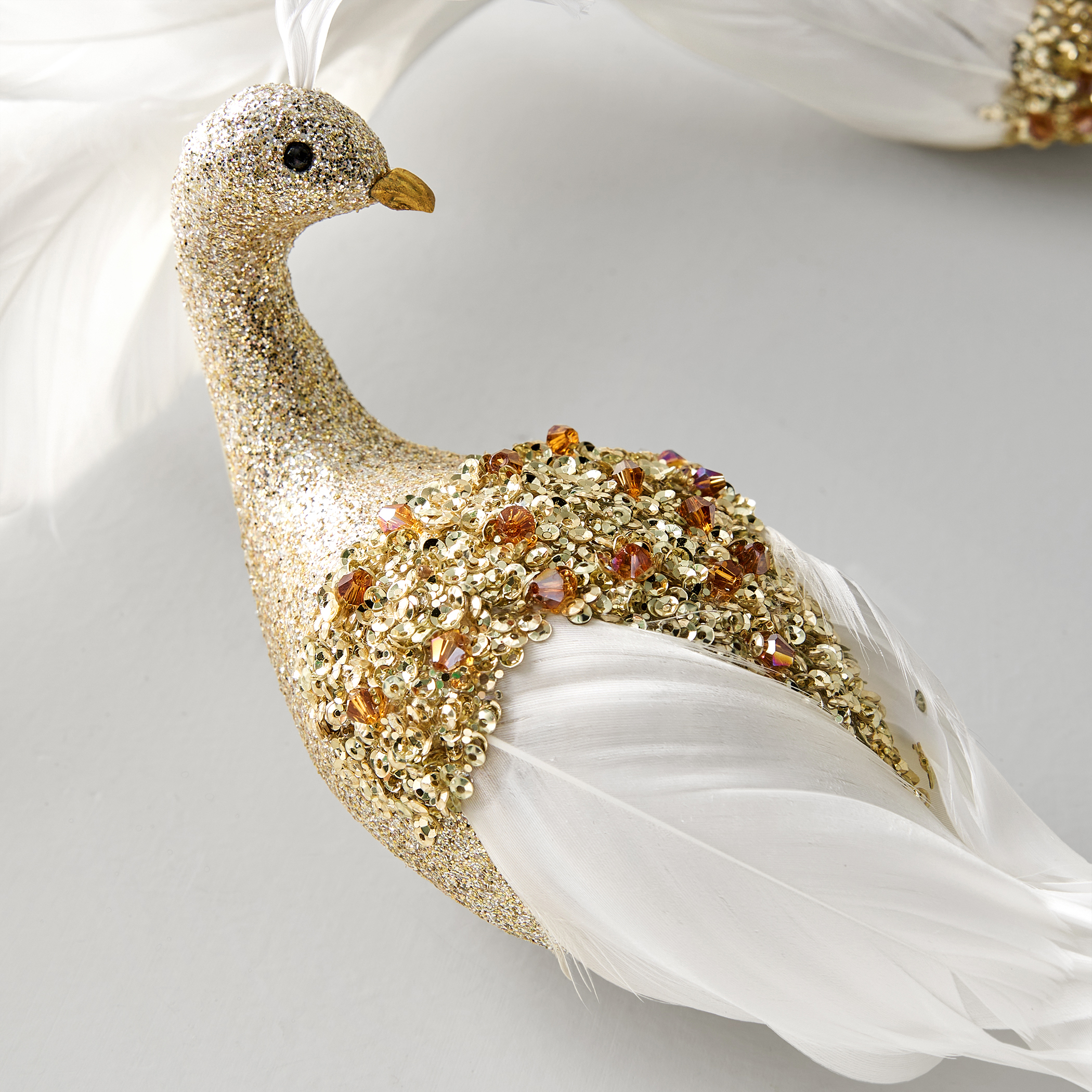 Feathered Peacock Clip - Set of 2