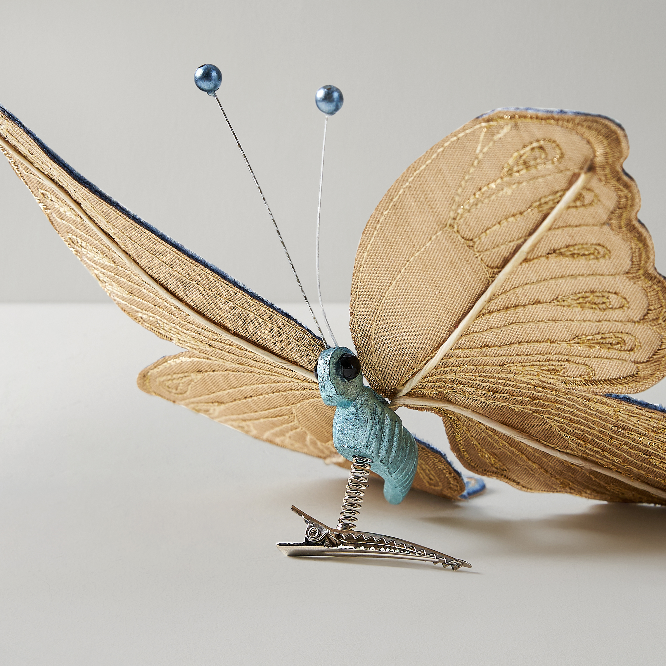 バタフライフェアリー　With Love at Christmas Jeweled Butterfly Clip Blue - Set of 3