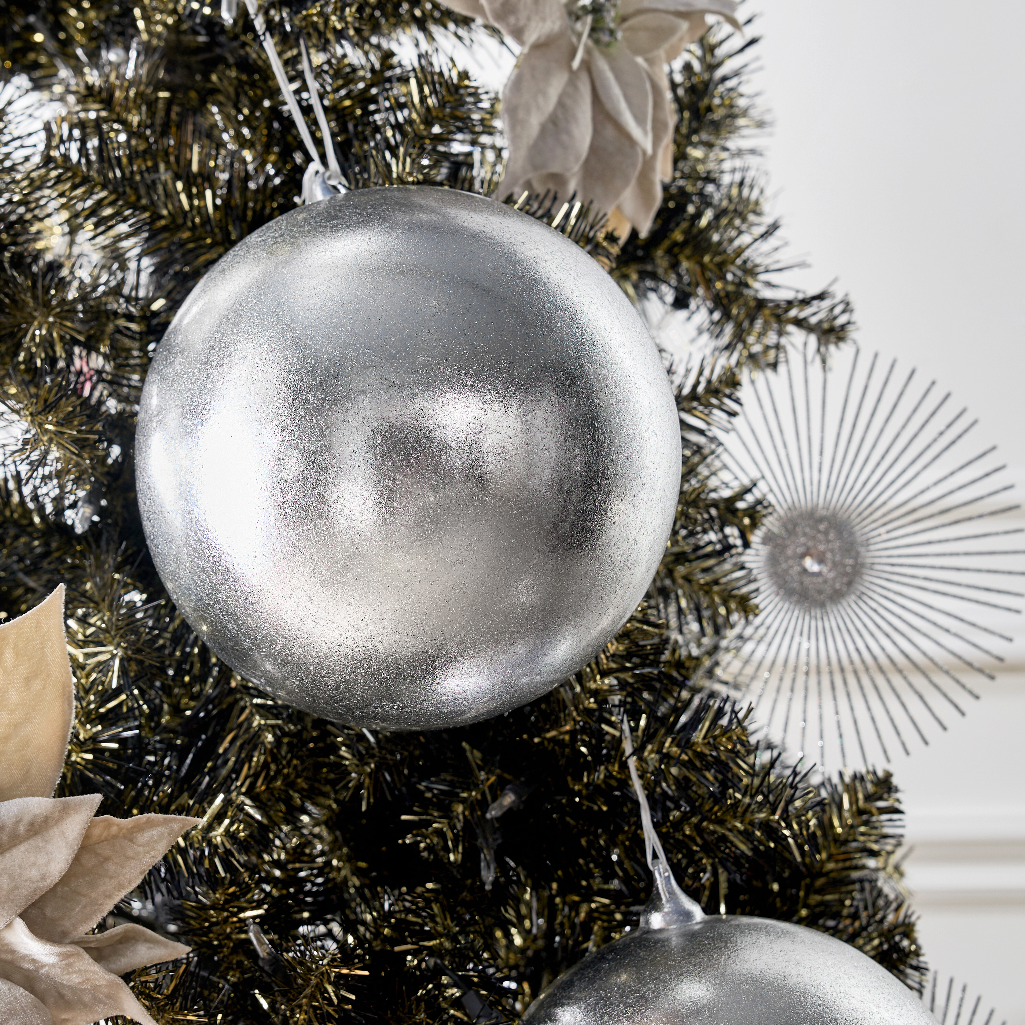 Oversized Silver Ornament 8" - Set of 2