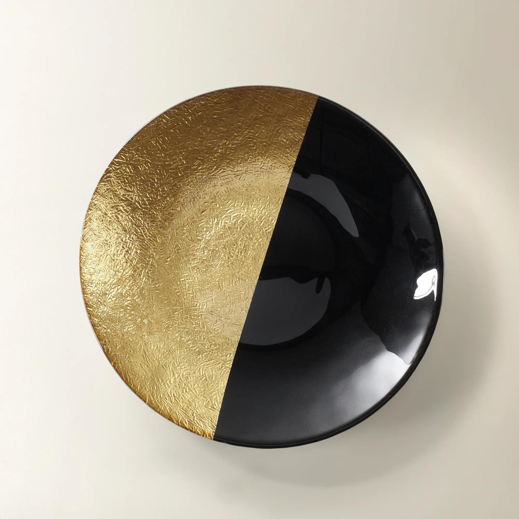 Gemini Dinnerware Sets - Black and Gold