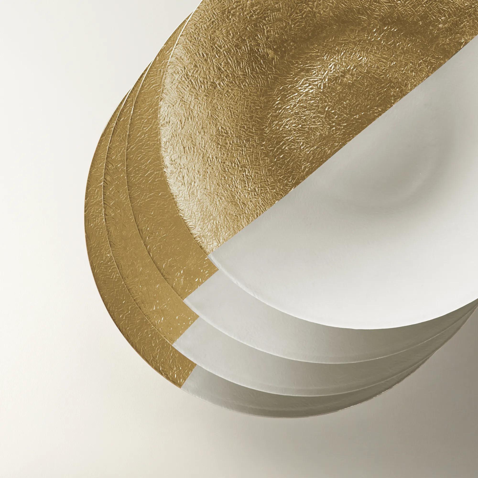 Gemini Dinnerware Sets - White and Gold