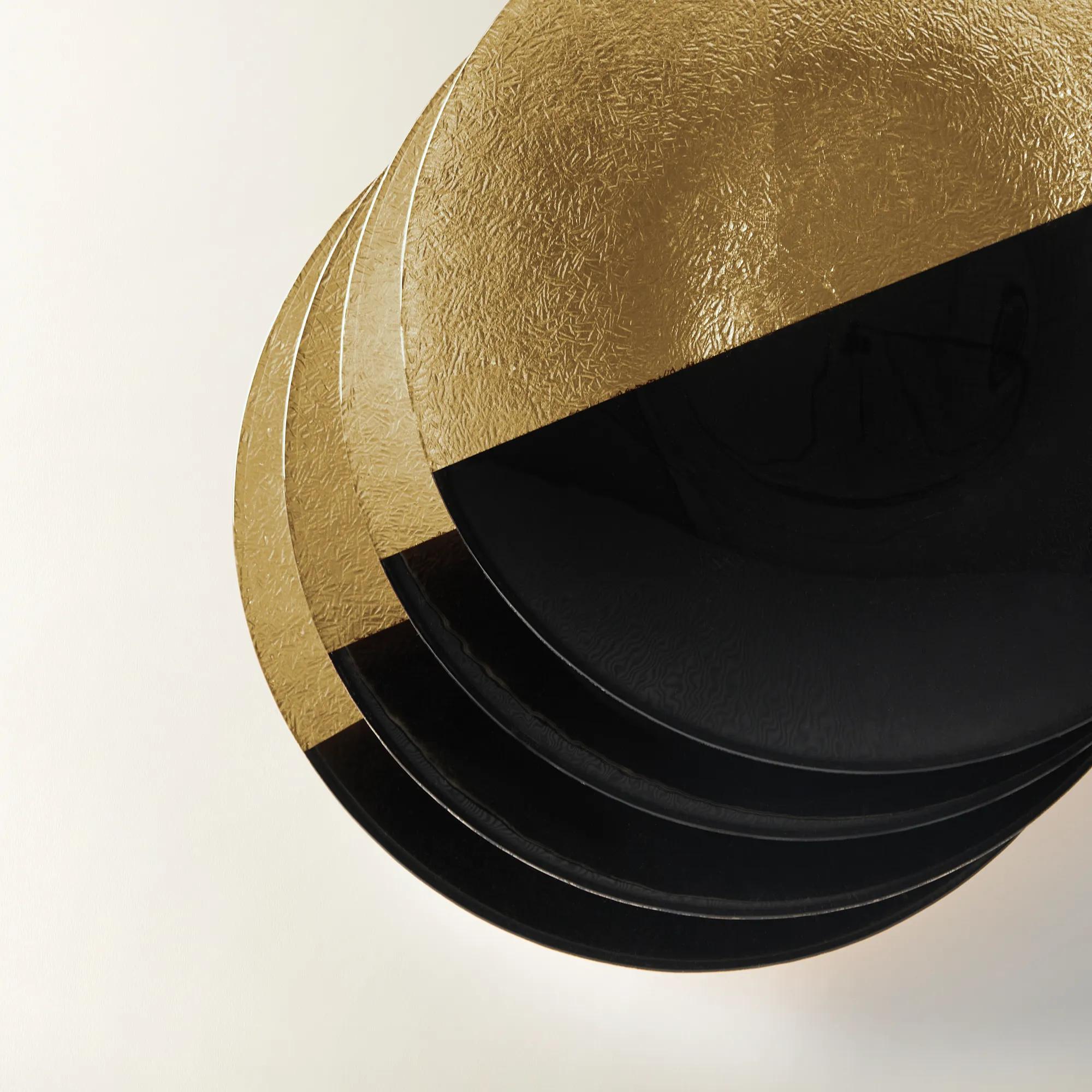 Gemini Dinnerware Sets - Black and Gold