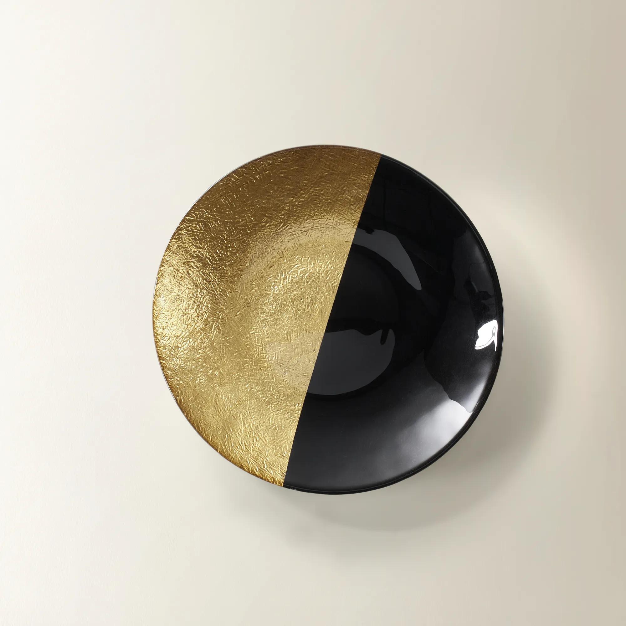 Gemini Dinnerware Sets - Black and Gold