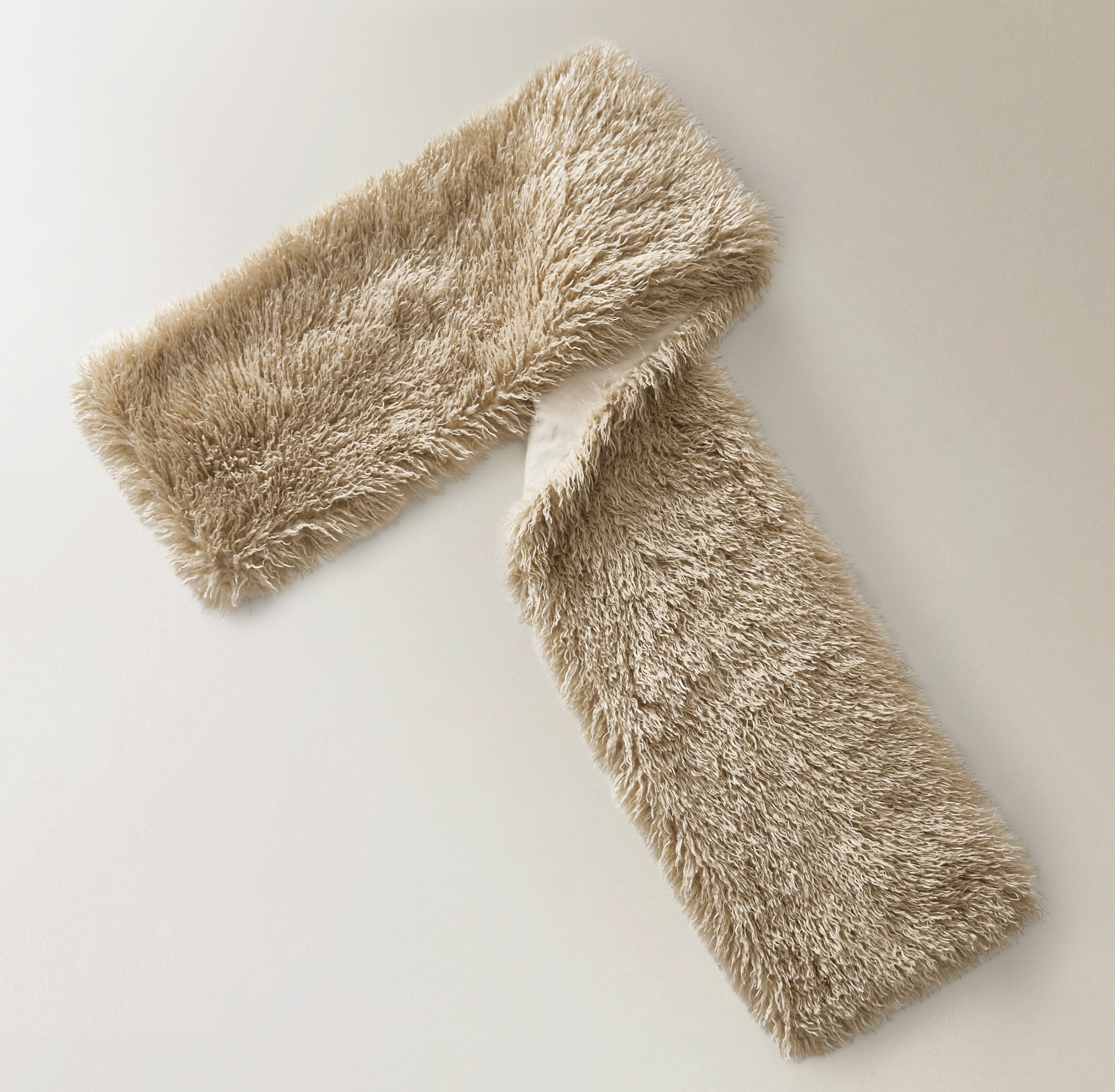 Micah Faux Mongolian Runner 108" - Beige