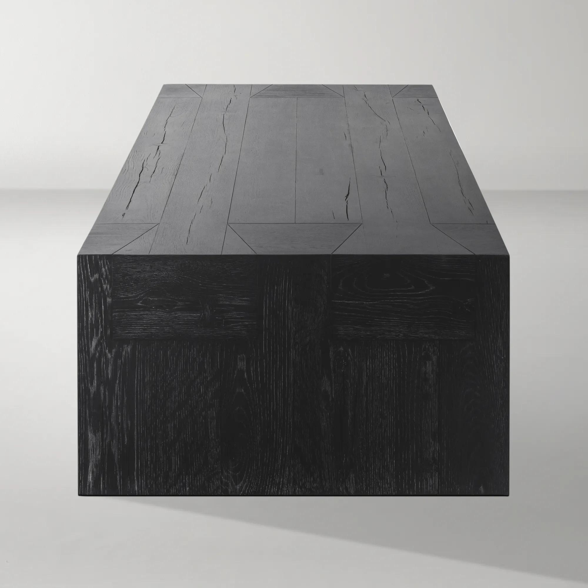 Bristol Reclaimed Oak 60" Coffee Table - Black