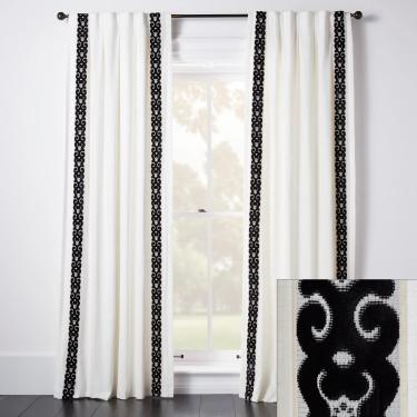 Chloe Velvet Scroll Curtain - Custom