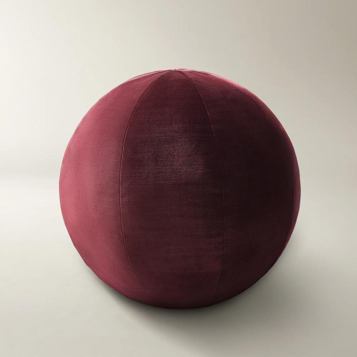 Veda Velvet Ball Pillow 12" - Burgundy