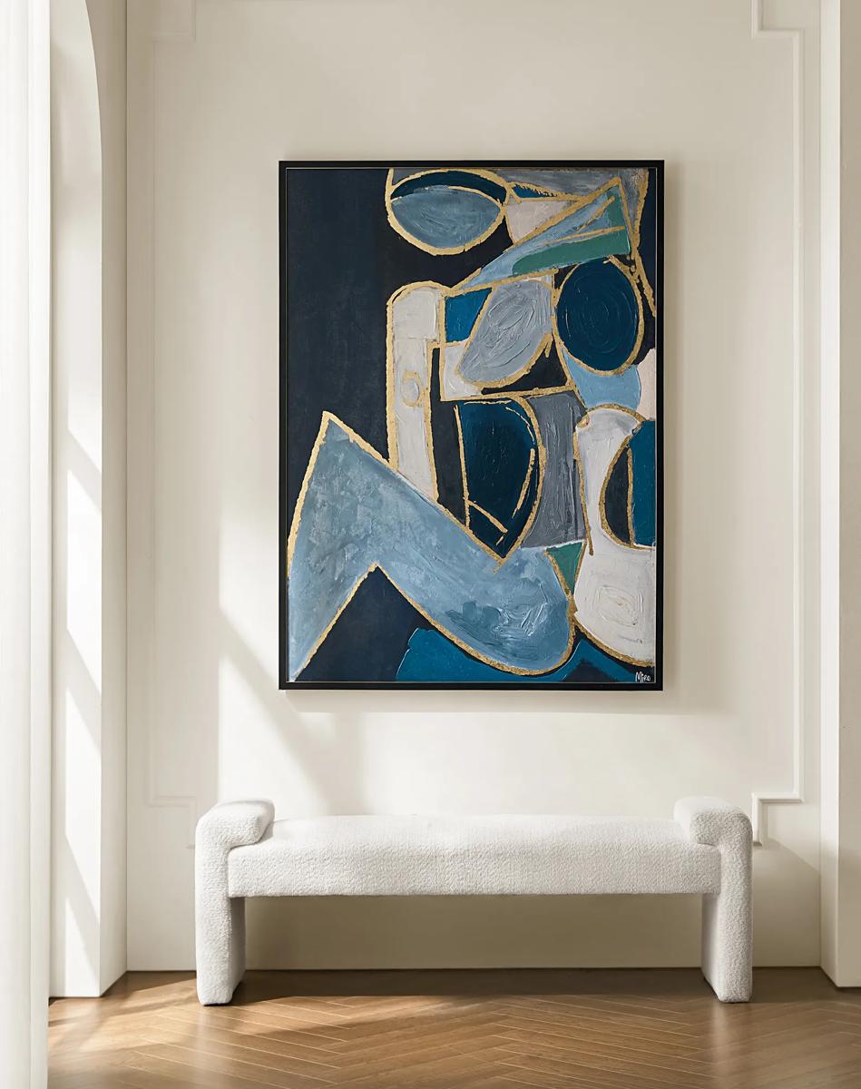 Figure in Cubism Painting