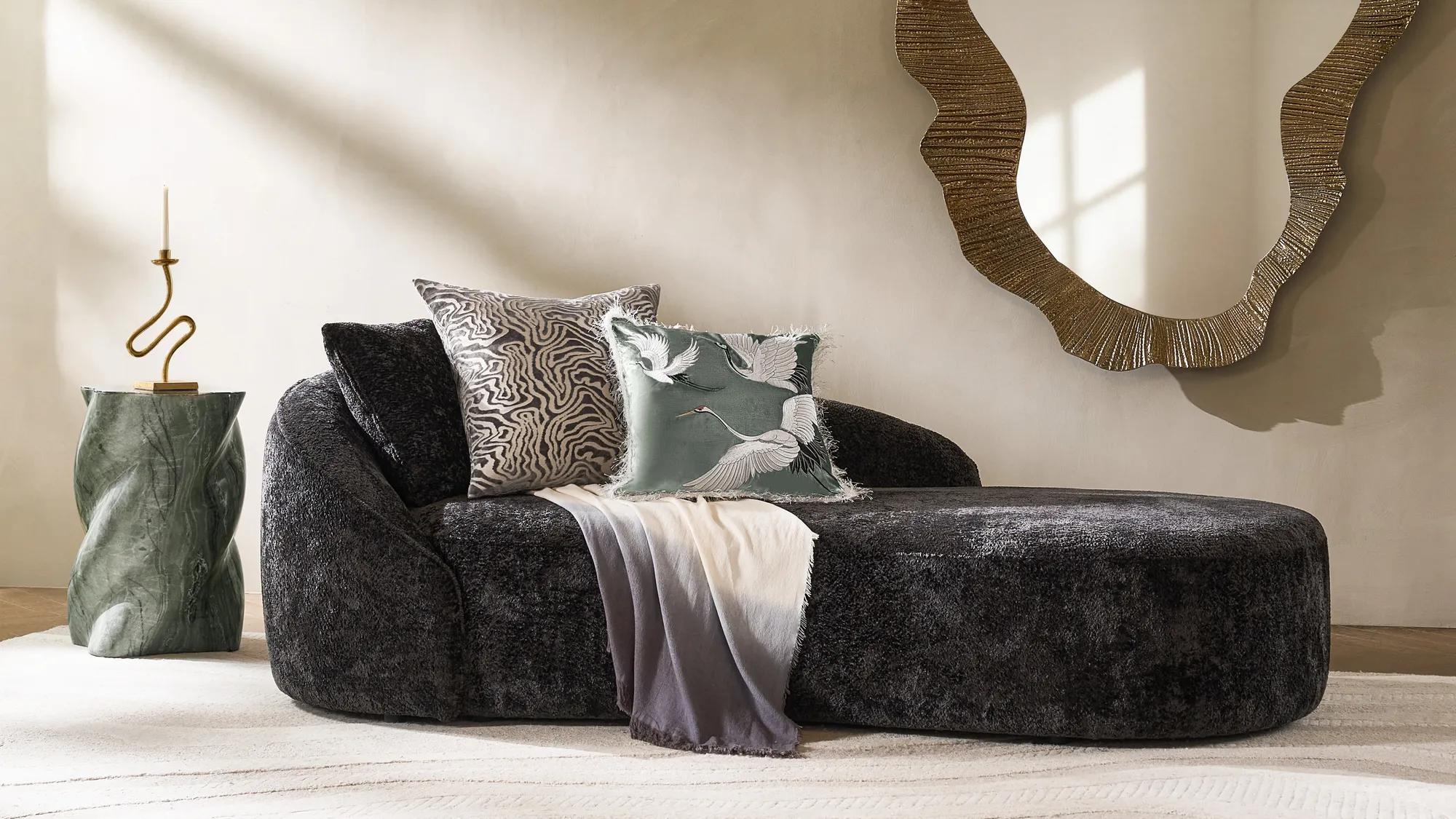 Mira Cotton Dip Dyed Throw 50" x 60" - Smoke