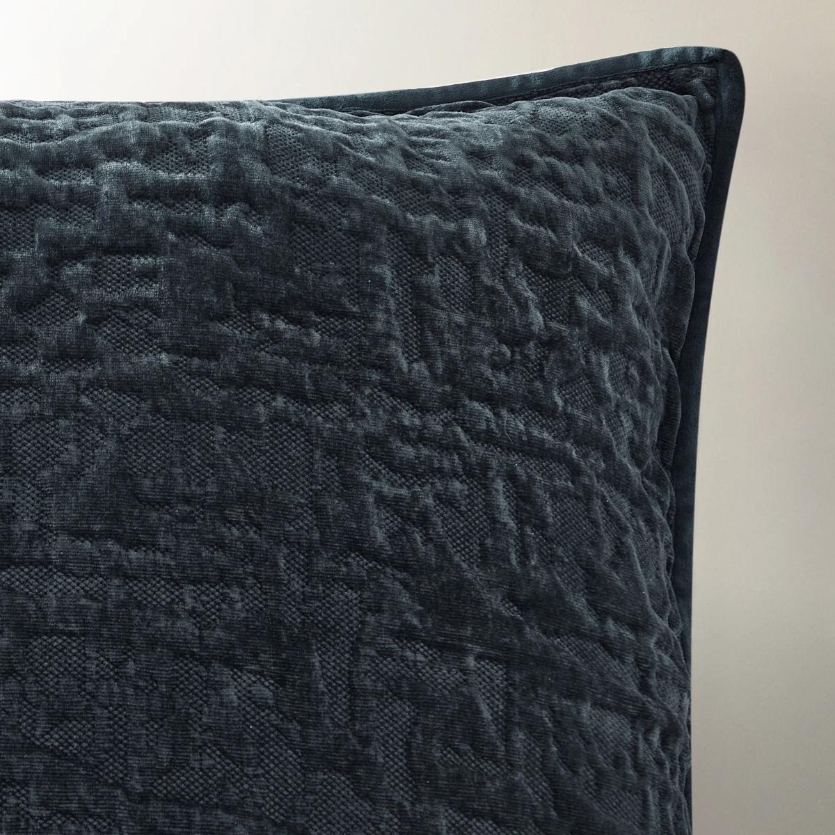 Madera Velvet Coverlet Set - Midnight Blue