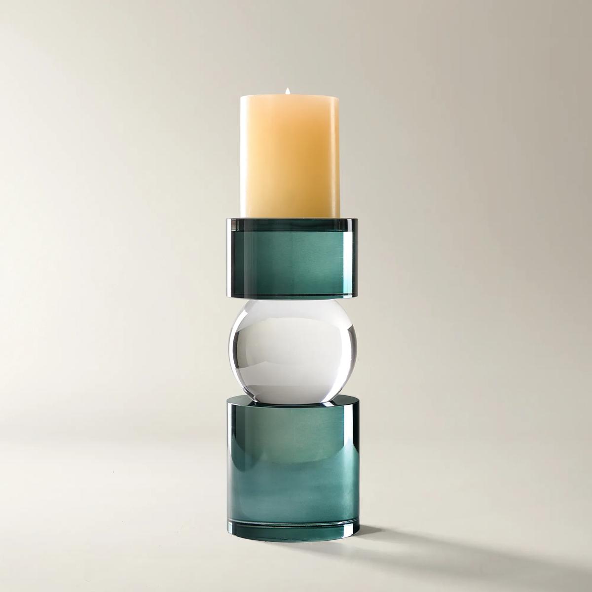 Leroy Crystal Pillar Holder