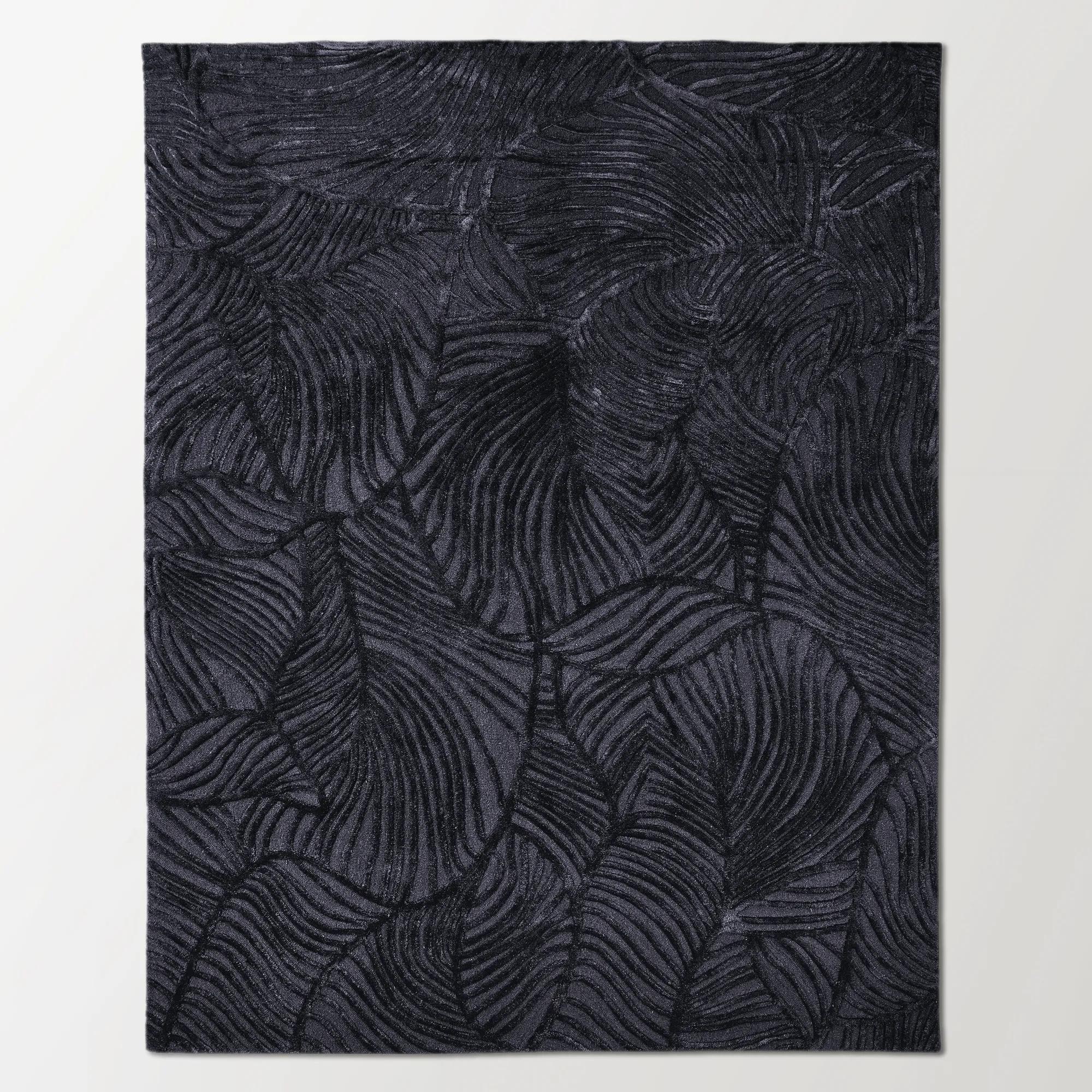 Palm Rug - Charcoal