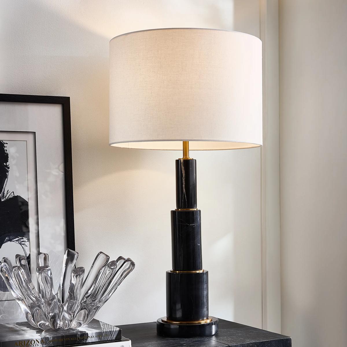 Adair Marble Table Lamp - Black