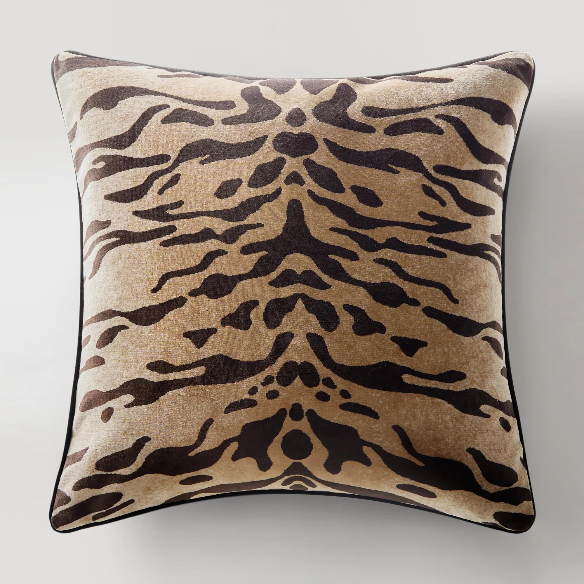 Bronze Tiger Pillow 22"